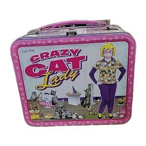 2015 Crazy Cat Lady Lunch box New With Tags  Accessories Inside & Keyholder! New